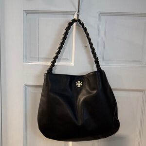 Tory Burch Black and Gold Shoulder Bag